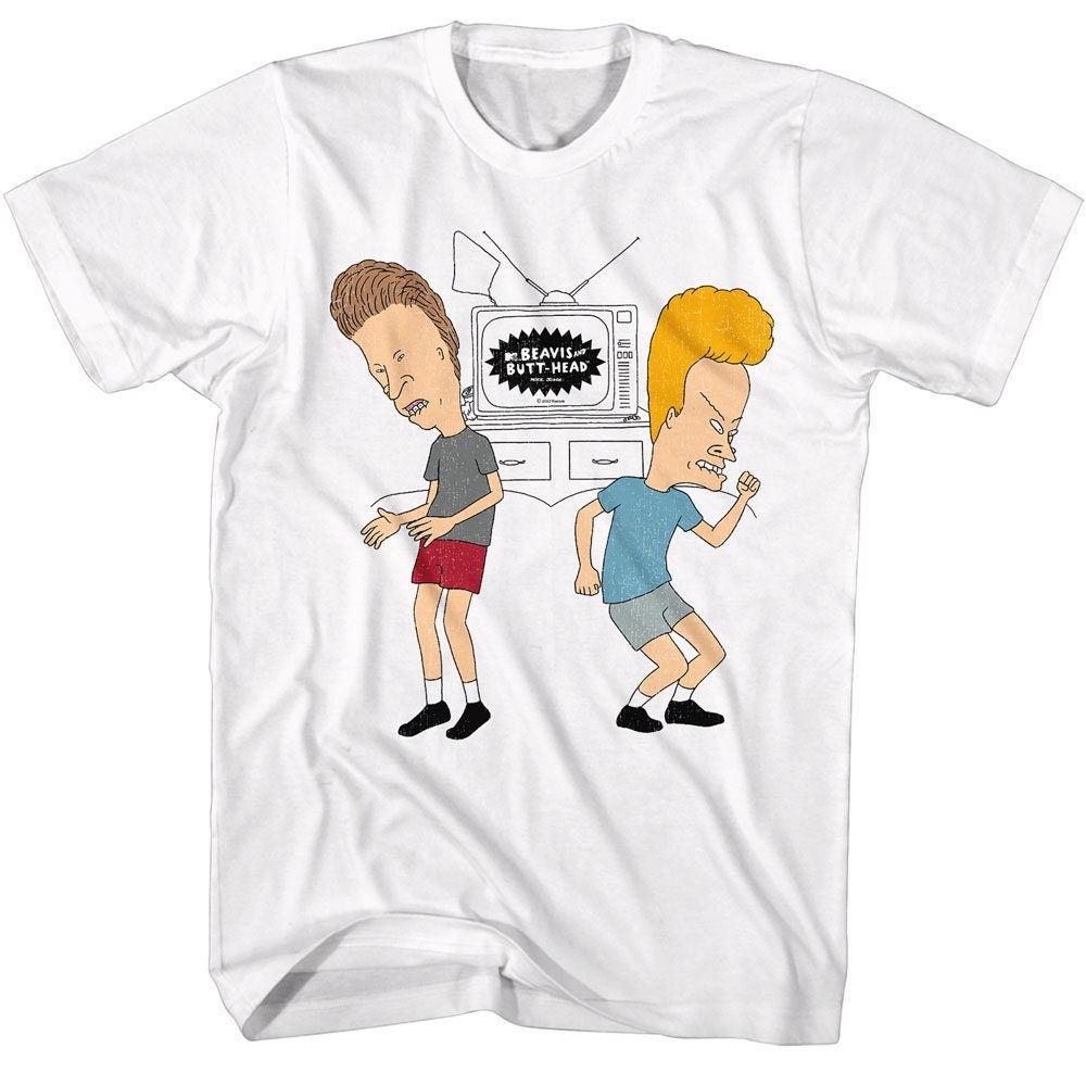 Beavis and Butt-head Dancing Adult White Shirts - Etsy