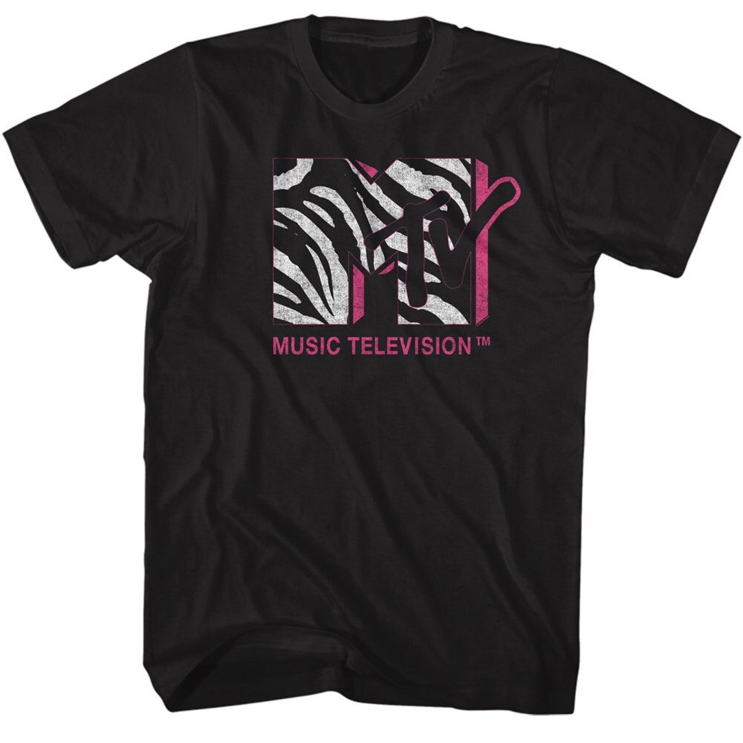 t*k様 SALE/ オフィシャル2007 MTV ラップ Tシャツ MTV Zebra Logo Black Shirts - Etsy