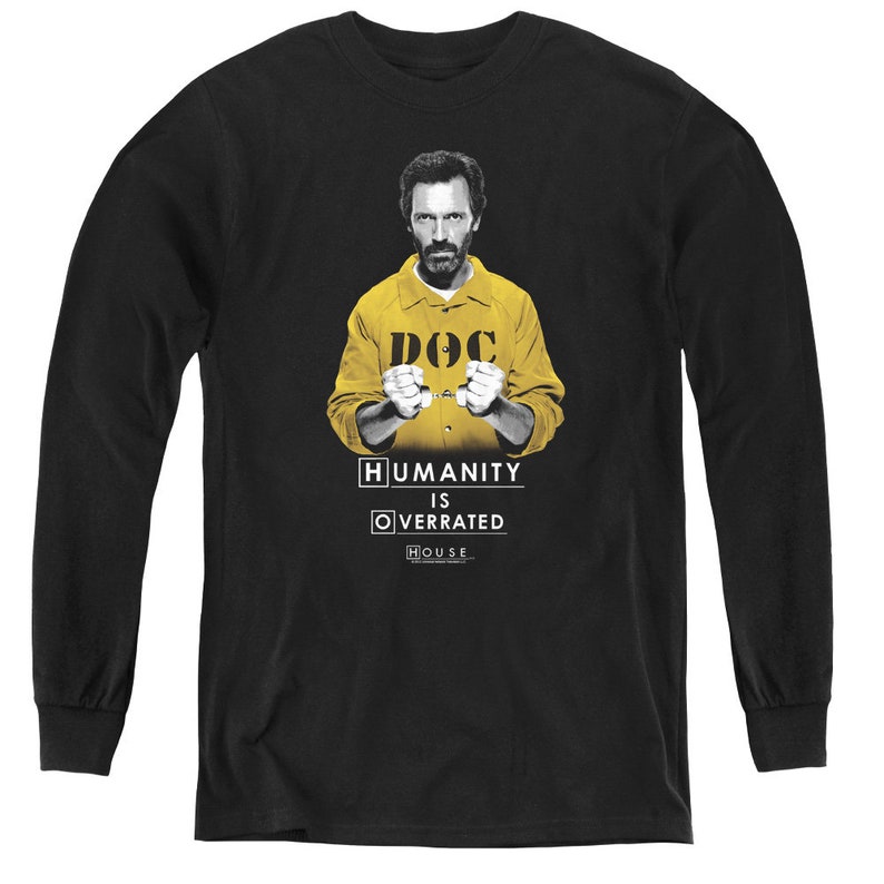 House Humanity Is Overrated Kid/'s Black Shirts