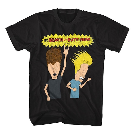 Beavis and Butt-Head Tシャツ Lサイズ ブラック Beavis and Butt-head Rocking Out Black Shirts - Etsy