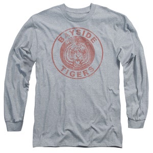 thumbnail interactive-video image 1 of Vintage Distressed Bayside Tigers Womens Graphic Tee – 100% Cotton Crewneck T-Shirt 1 of 3