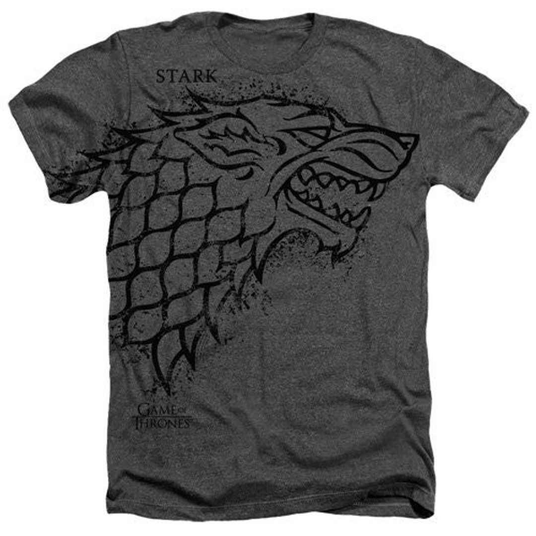 Game of Thrones House Stark Charcoal Sublimation Shirts Etsy