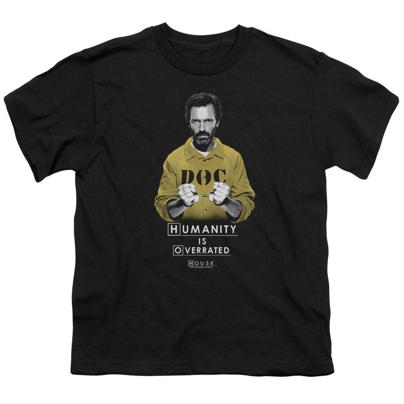 House Humanity Is Overrated Kid/'s Black Shirts