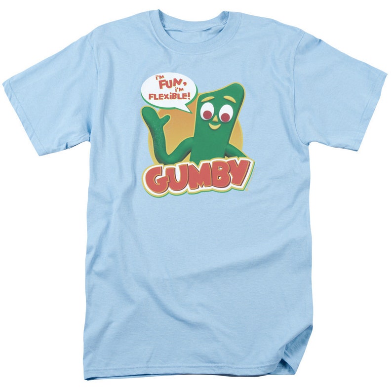 Gumby I'm Fun I'm Flexible Light Blue Shirts - Etsy