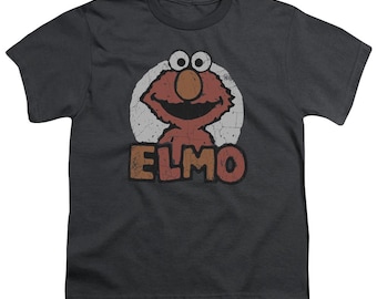 Sesame Street Elmo Shirt: Officially Licensed Distressed Women & Kids Graphic Tee