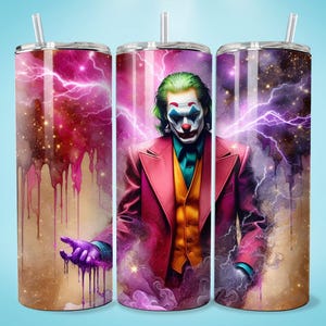 Joker PNG PDF File 300DPI High Resolution Arkham Asylum Creepy Movie Poster DTF Seamless Tumbler Design Wall Art Printable Tshirt Dorm Decor
