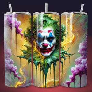 Joker PNG PDF File 300DPI High Resolution Arkham Asylum Creepy Movie Poster DTF Seamless Tumbler Design Wall Art Printable Tshirt Dorm Decor