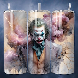 Joker Oil Painting PNG Arkham Asylum Movie Poster DTF Seamless Tumbler Design Wall Art Printable Tshirt Dorm Decor Clown Villain portrait