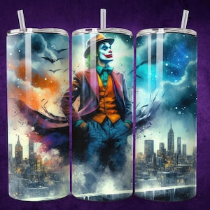 Joker PNG PDF File,300DPI, High Resolution, Arkham Asylum, Creepy Movie Poster, Joker Seamless Tumbler Design, Wall Art Printable Dorm Decor