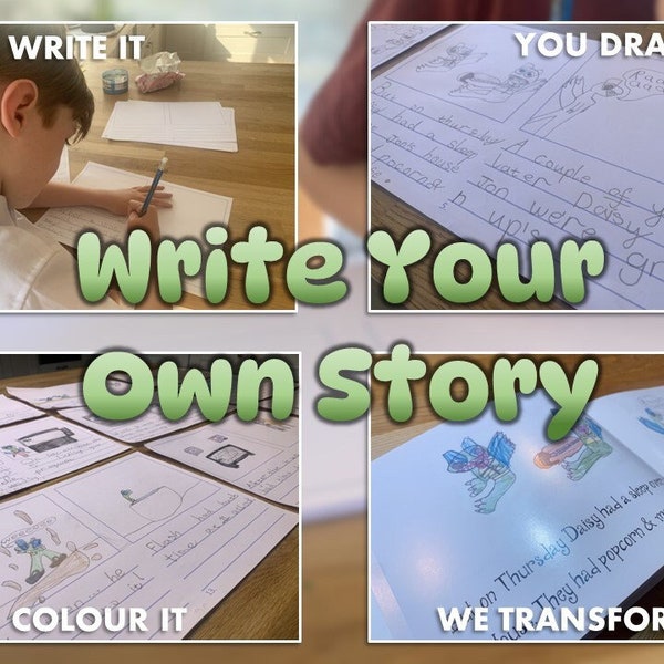 Make Your Own Story Book - You write it, You illustrate it, We print it! Perfect gift for all children - Story Writing | Personalised Book