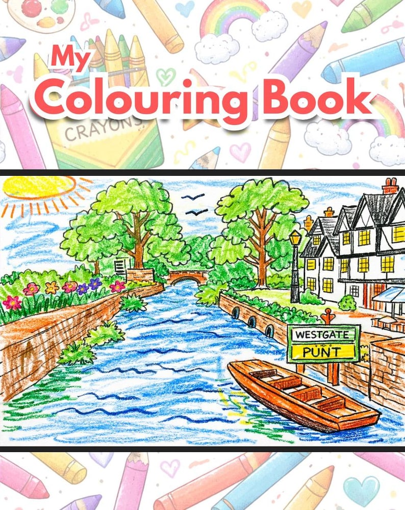 Custom Colouring Book | 15 Page Personalised Colouring Book | Physical for Colouring | Colouring from Photo | Family Colouring Book image 7