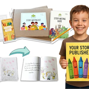 Published & Printed Custom Book - You write it, You illustrate it, We print it! Perfect | Story Planner - Story Writing | Personalized Book