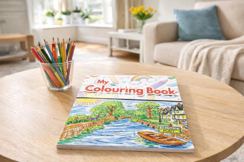 Custom Colouring Book | 15 Page Personalised Colouring Book | Physical for Colouring | Colouring from Photo | Family Colouring Book image 6