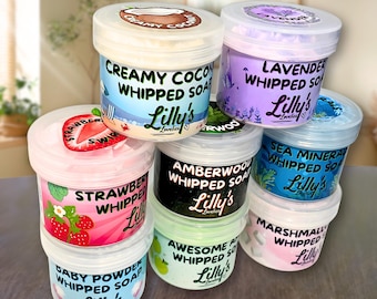Luxury Whipped Soap | Shea Butter Infused, Highly Fragranced (Average 120g)