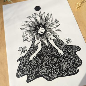 PRIMAVERA, Linocut Block Print 12x16”