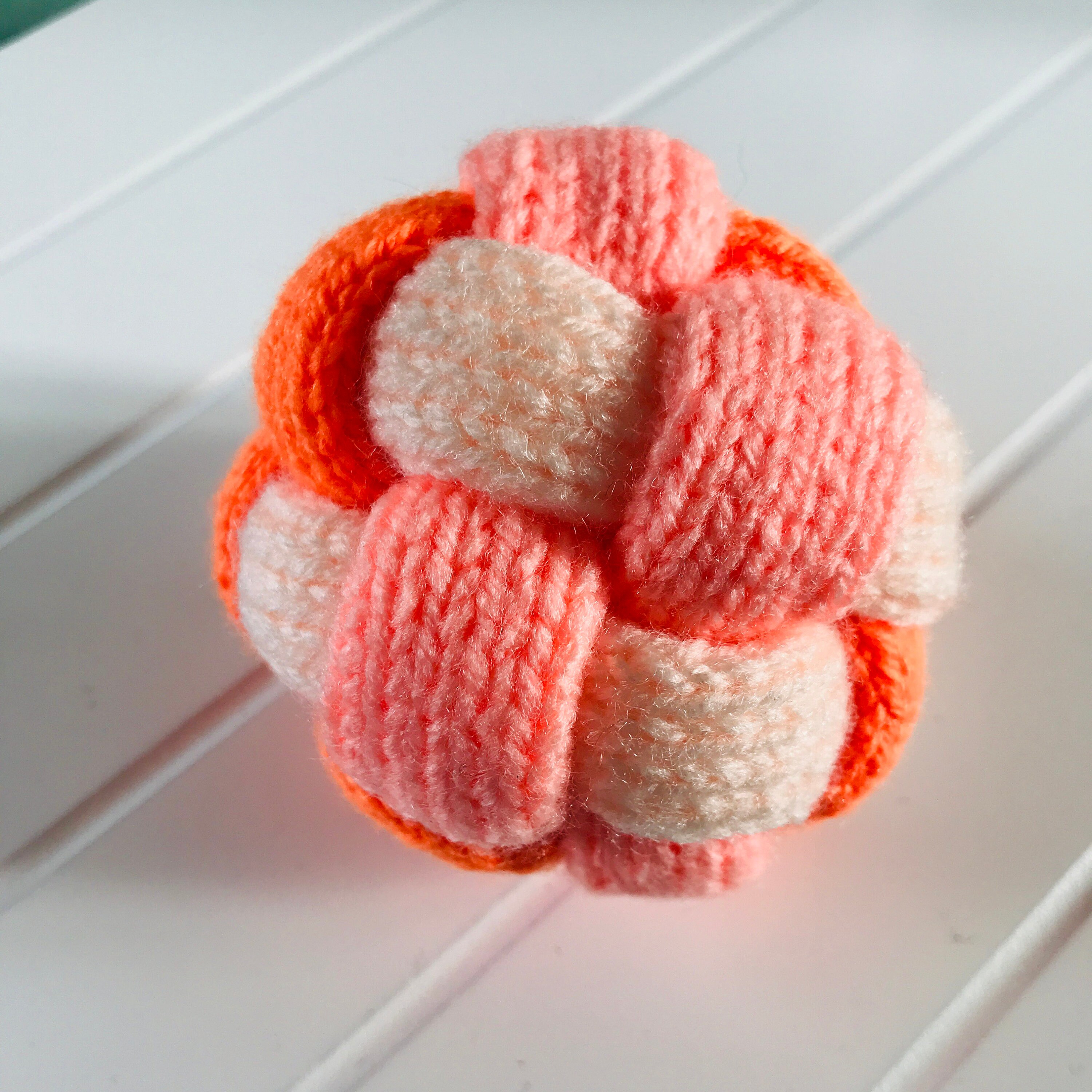Hand knitted sensory ball toy. Great for children or adults. Etsy