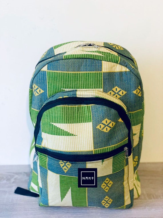 cloth Striped Backpack with Geometric Pattern Striped Backpack main image 2