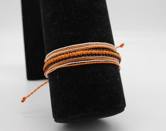 Basketball Custom Adjustable Waxed Cord Bracelet