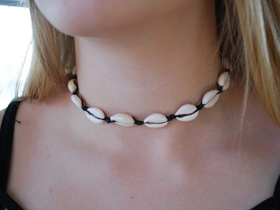 Cowrie Shell Choker Necklace Etsy