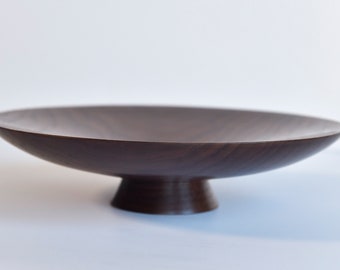 Walnut Wood Footed Platter