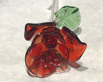 Blown Glass Rose