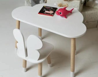 Wooden Kids Table and Chair Set: Montessori Activity Furniture
