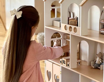 Handmade Wooden Dollhouse for Dolls - Eco-Friendly Toy House