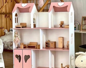 Maison de poupée écologique : fabriquée à la main, parfaite pour Barbie