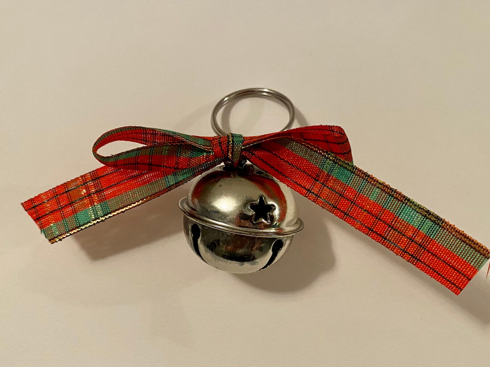 Silver bell keychain jingle bells keyring novelty keyring Etsy