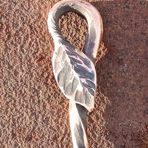 Forged Copper Leaf Hair Stick