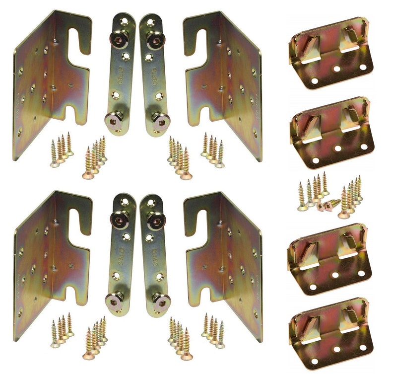 Sets 2 & 4 LARGE Metal Bed/Bunk. Bracket corner fitting kit. Etsy