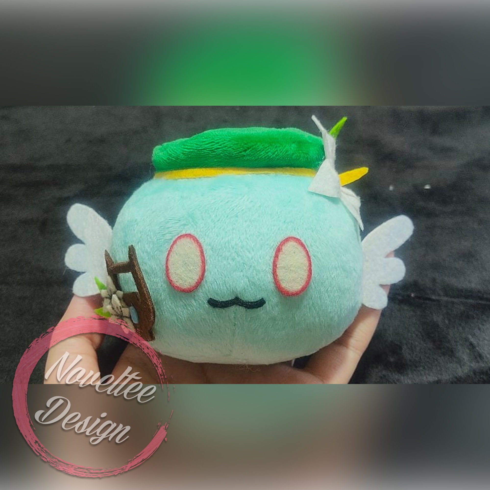 Cute Genshin Impact Plushie Hand made anemo slime Venti | Etsy