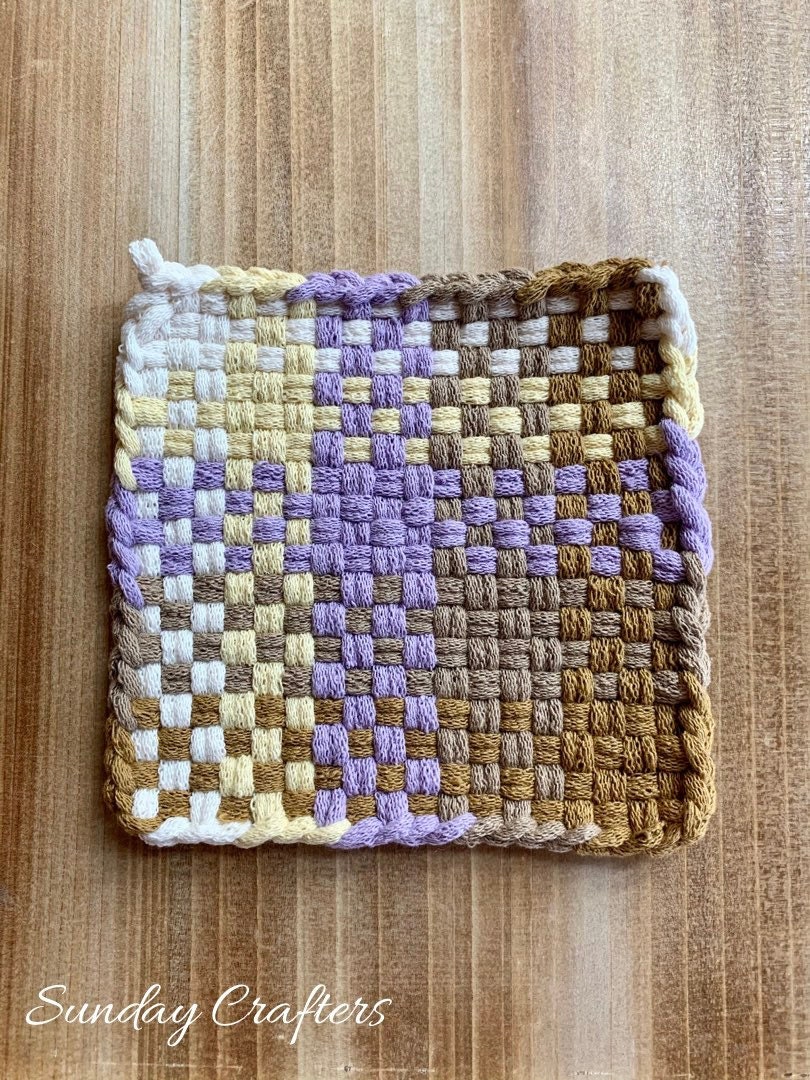 Large Woven Potholders Set of 2 Traditional Handmade Cotton Etsy