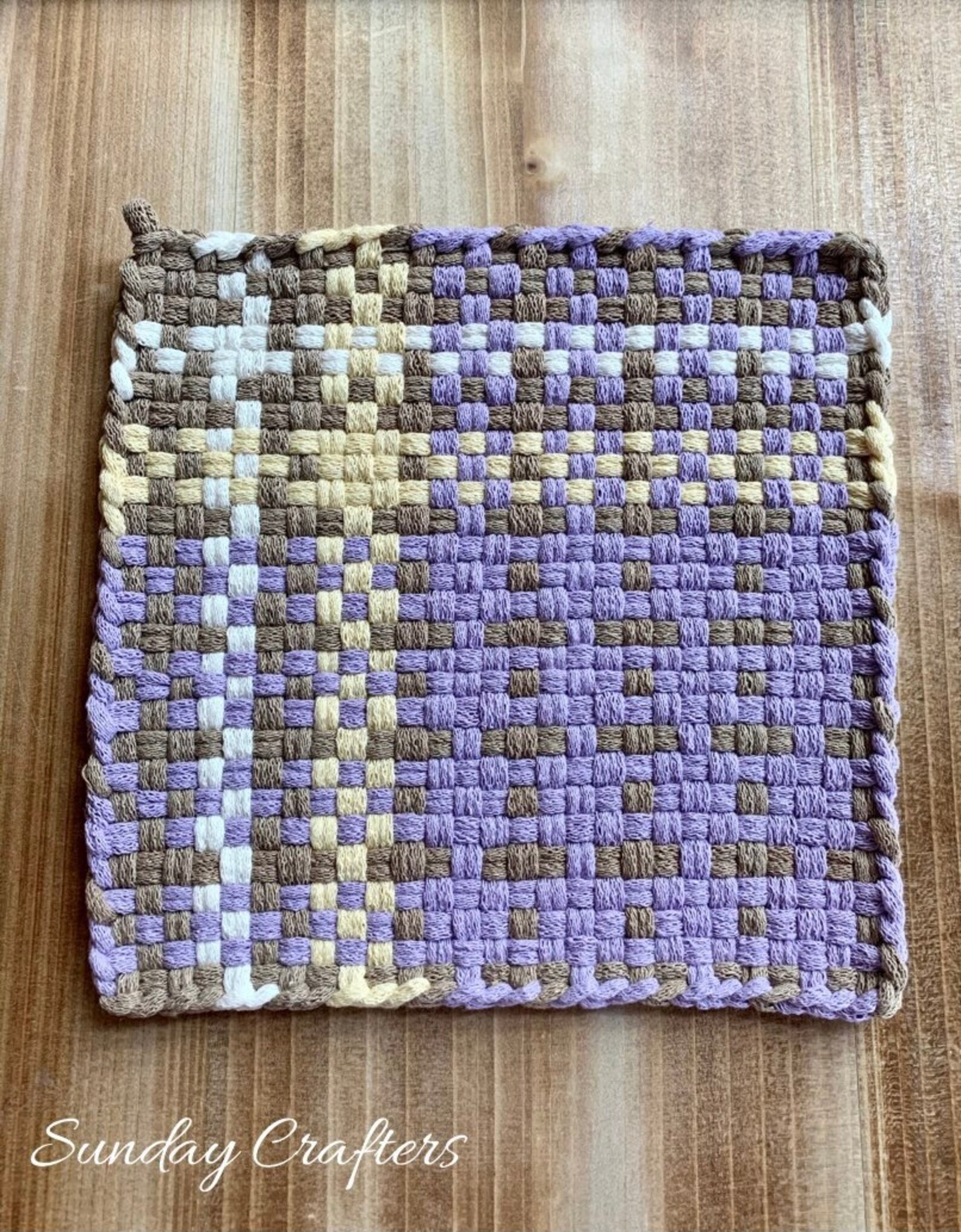 Large Woven Potholders Set of 2 Traditional Handmade Cotton Etsy