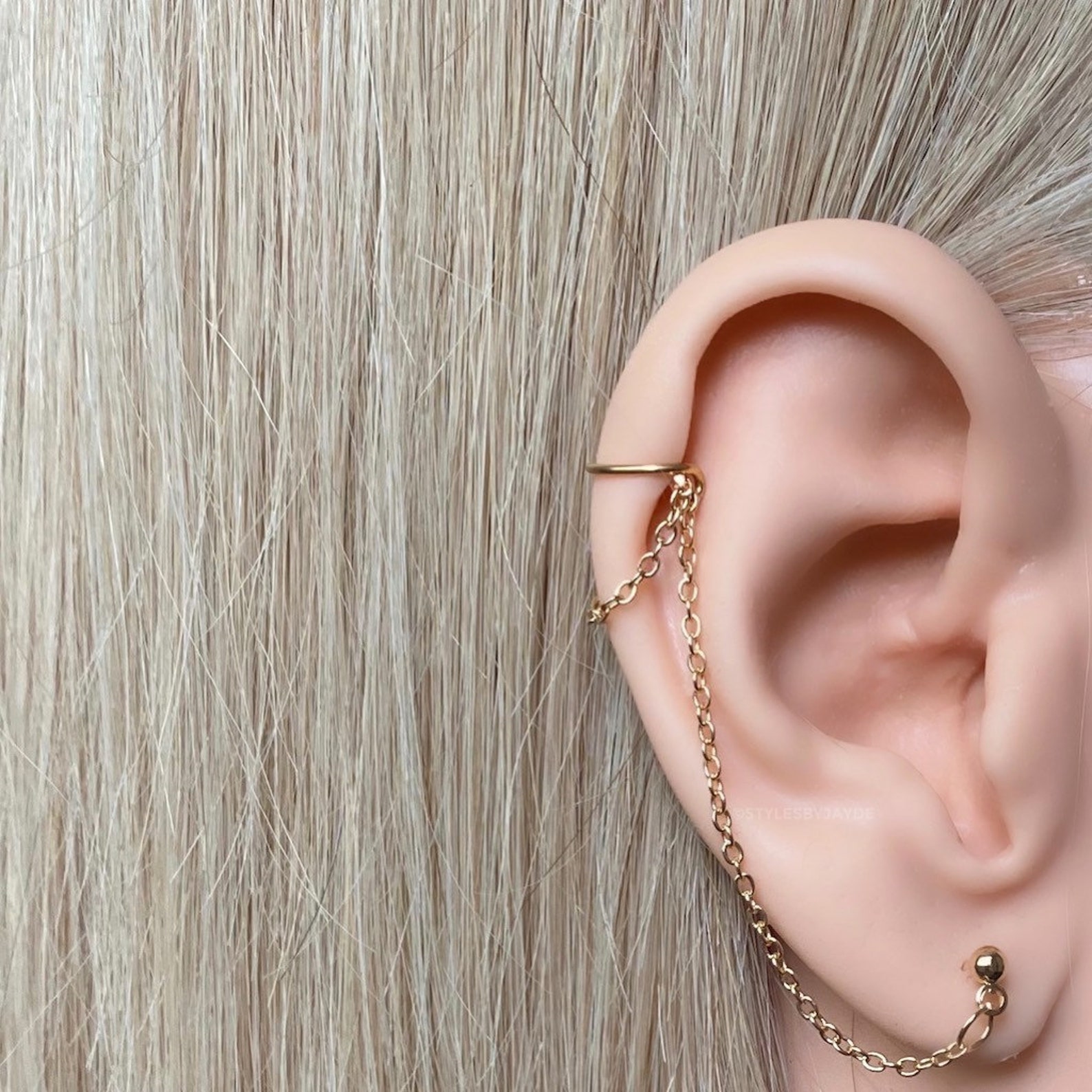 Chain Ear Cuff Etsy