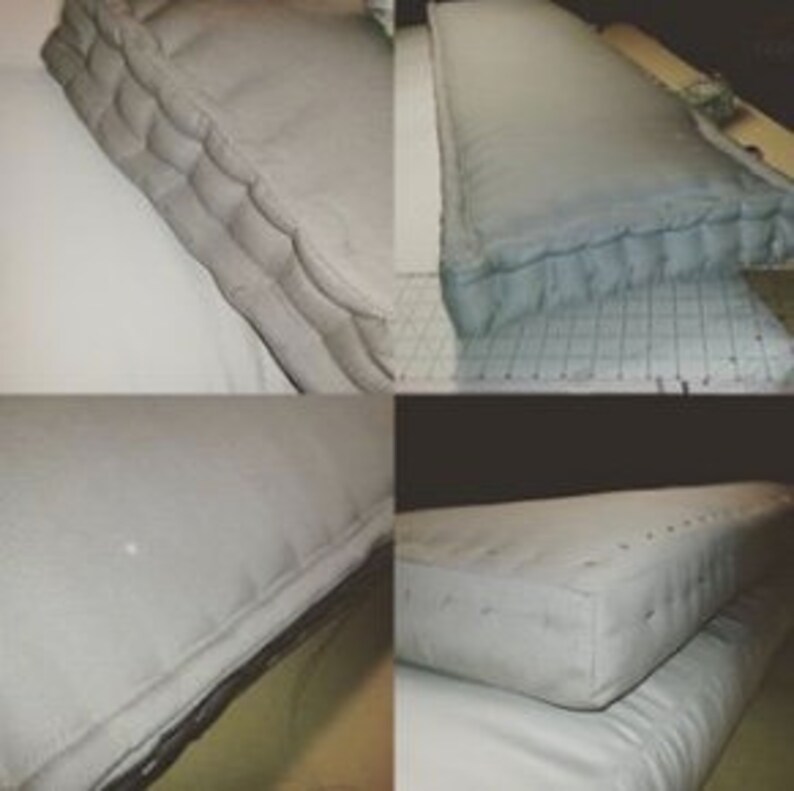 36 x 24 x 3 Hand Tufted Cushion in Custom Fabric Choices