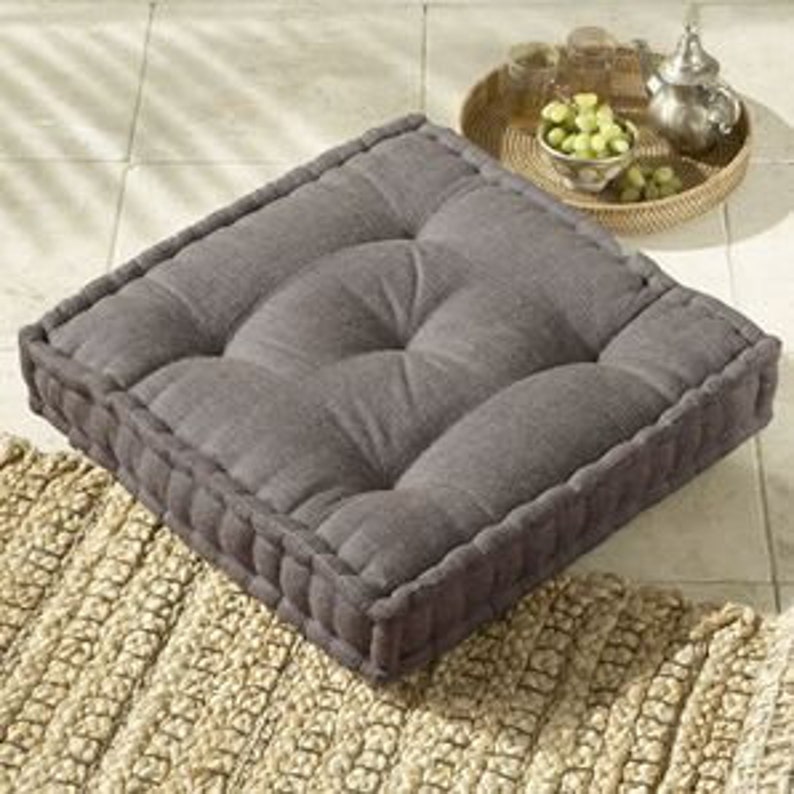 36 x 24 x 3 Hand Tufted Cushion in Custom Fabric Choices