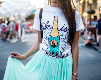 Life Is The Bubbles Tee, Theme Park Tshirt, WDW Inspired, Mermaid Design