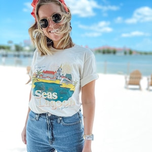 Greetings From 7 Seas Lagoon Tee, Theme Park Tshirt, WDW Inspired Shirt, Vacation Design image 1