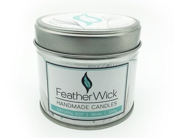 Beautifully Scented Tinned Candles | Natural Vegan Soy Wax | Silver Tin| Why not have this Item Boxed