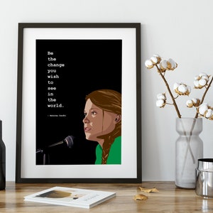 Greta Thunberg Poster Greta Thunberg Print Climate Etsy