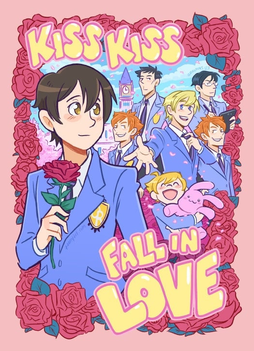  Ouran High School Host Club Poster Anime Rose Pearl