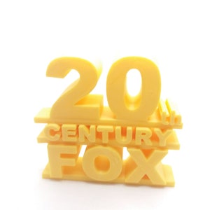 3d printed 20th Century Fox Style logo | 3d printed PLA plastic - Bio degradable | gift