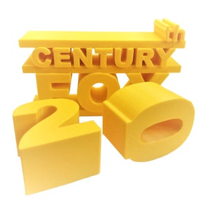 20th Century Fox Style logo | 3d printed PLA plastic - Bio degradable | gift