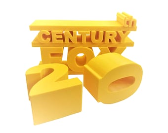 20th Century Fox Style logo | 3d printed PLA plastic - Bio degradable | gift