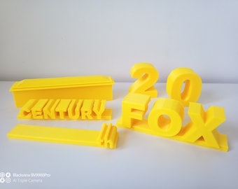 20th Century Fox Style logo - 6parts - 3d printed PLA plastic gift