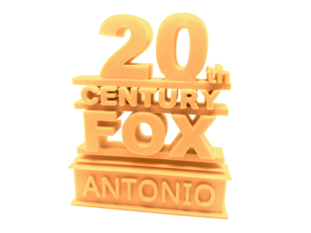 20th Century Fox Style Logo 3D Printed Puzzle W/alphabet and 