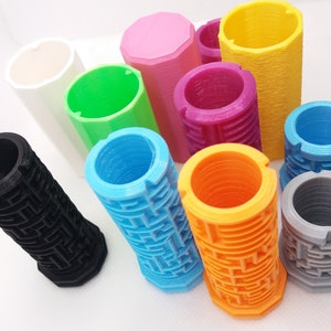 Secret Maze Puzzle Box Maze IQ Cylinder  - Russian Matroska, Brain Teaser, Labyrinth Container,3D printed Gift / Geeks unnecessary invention
