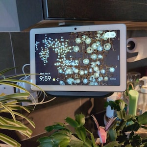 Google Nest Hub MAX 10-inch Stand- Holder, Under Cabinet Mount - Google Home mount - 360 rotation Twist Mount 3d printed