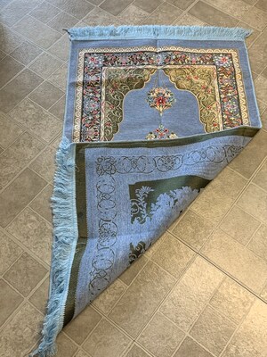 Tapis De Prière Musulman En Peluche – Rembourré épais, Avec Frange – 50x80 Cm à 80x120 Cm – Cadeau Ramadan, Aïd